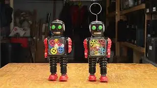 Blink-A-Gear and Wheel-A-Gear robots in action