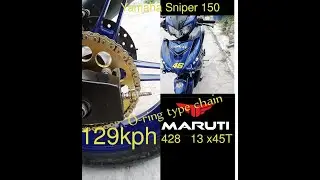 SPROCKET SET MARUTI 13x45T with O-Ring type chain for SNIPER 150
