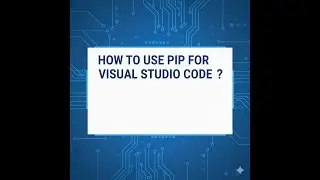 How to install Python packages using pip in VS Code?