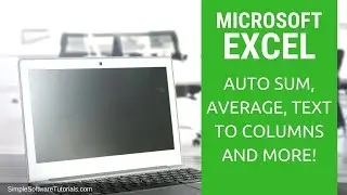 Auto Sum, Average, Text to Columns and More in Excel
