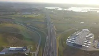 Olsztyn obwodnica - zjazd Tomaszkowo, lot dronem