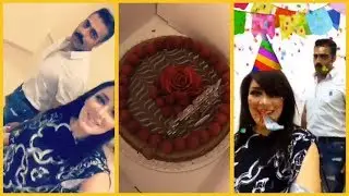 شاهد احتفال هبة الدري في عيدميلادها مع زوجها واستلامها هدايا من الفنانين
