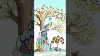 Peacock colouring | peacock drawing | #art #drawing #shorts #peacock