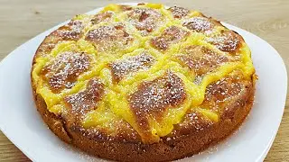 Apple pie with custard. Melts in your mouth. A quick and easy recipe! #012