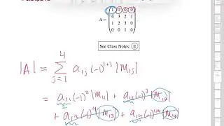 Determinants: Row expansions | Wellesley College Differential Equations w/Applied Linear Algebra