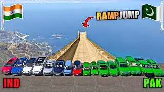 INDIA Vs PAKISTAN | Gta 5 INDIAN CARS Vs PAKISTAN CARS MOUNT CHILIAD RAMP CHALLENGE | Gta 5 Gameplay