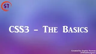 CSS3 - The Basics | STWebDesigner