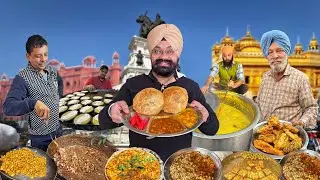 Best Amritsar Breakfast Food Tour lPoori , Kadhi Pakode , Paneer Bhurji| Indian street food