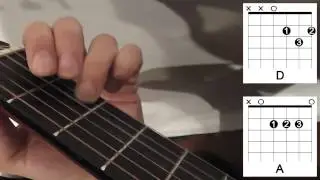 How to change chords - Easy tutorial for beginners (D - A)