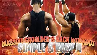 Shoulder and Back Workout |  TALL GUY MUSCLE  [ 7'0 ft TALL Bodybuilder ]