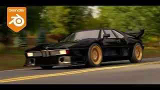 Blender Retro Car Animation - BMW M1 Procar
