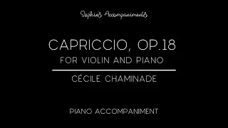 Capriccio, Op. 18 by Cécile Chaminade - Piano Accompaniment