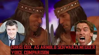 CHRIS COX Voice Comparison with Arnold Schwarzenegger - Mortal Kombat 1