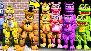 WITHERED ANIMATRONICS vs MEDIOCRE MELODIES ANIMATRONICS ASSOMBRADOS? | GTA V Five Nights at Freddy's