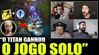 BrTT, Jukes, Yetz e AxT reagindo a JOGADA do TitaN de Aphelios