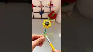 Diy icecream stick sunflower | #sorts #diy #easy #craft #art #handmade #aesthetic #flowers