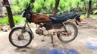 Hombre hace la Restauración mas brutal de una Moto Honda 100 cc