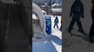 Beginner skier/kids in Wengen #wengen #switzerland #snow#skiing