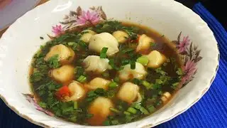 Pelmeni Spicy Soup - Russian Dumplings | Русские Пельмени Easy Pelmeni Recipe @PinasTasty