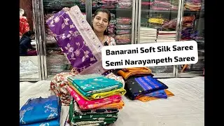 Banarasi Soft Silk Saree & Semi Narayanpeth Saree at Satyam Paithani Yeola