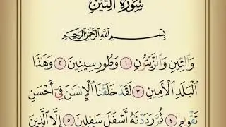 Surah At-Tin (Surah Teen) | Full Recitation with Beautiful Voice | Quran Tilawat