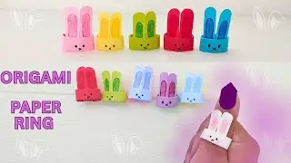 Origami Paper Rabbit Ring | How to make paper ring
