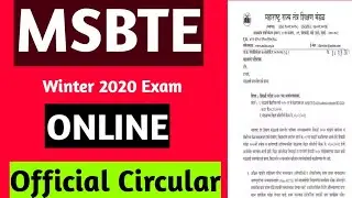 #MSBTE Winter 2020 Exam Latest Update | Online MCQ | Official Circular | Toshib Shaikh