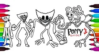 Poppy Playtime Chapter 3 Big Coloring Pages / How to Color Main Bosses and MONSTERS #T838