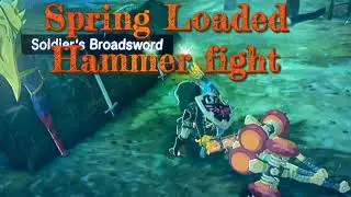 Breath of the Wild- Spring loaded hammer fight with the Bokos!! (Hilarious)