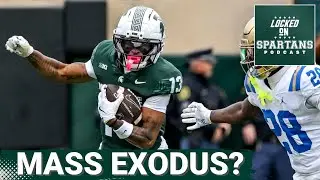 MSU football LOSING 30+ players to the portal cause for PANIC?; MSU basketball heads to road test