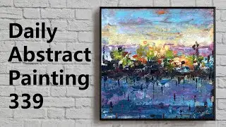 How to Paint Abstract | Acrylics Painting | Landscape | Daily Challenge 339