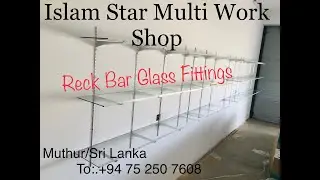 Reck Bar Glass Fittings/steel wall Reck/Glass shelf display system