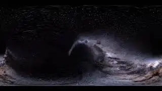 VR 360 Wormhole Straight Through Time and Space Clouds and Millions of Stars Warp 4K