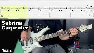 Sabrina Carpenter - Tears (bass cover with tabs) #basscover #sabrinacarpenter