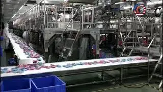 Customer factory video of mutli wehighing heads cookie bag filling sealing production line