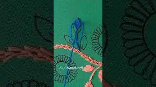 Beautiful Leaf Design Hand Embroidery work 🍁🌿🌺❣️