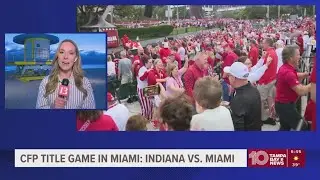 Indiana fans get ready for the national championship down in Miami