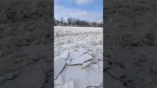 MAJOR ICE JAM | FLOOD WARNING   Route 66 Wilmington Illinois 1-18-2024