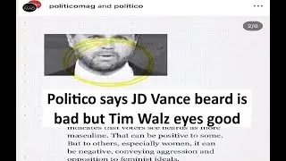 Politico says JD Vance&rsquo;s beard shows aggression while Tim Walz looks intense