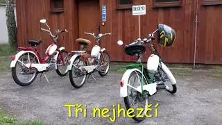 Závod mopedů/ Moped race of Jesenice.