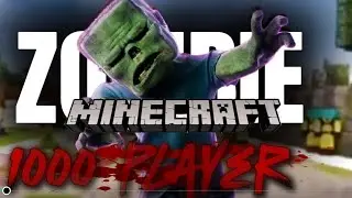 1000 Players vs Zombie Apocalypse! part 1 #minecraft