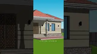 Farmhouse 3D Elevation Designing in Sketchup