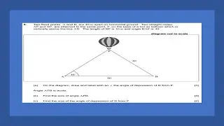 IB Math Studies: Trigonometry & Angle of Depression ex. 1