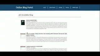 Online Blog Portal | Python Django Project Tutorial