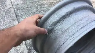 Rebuilding the Chevette rims part1 sandblasting