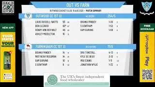 Outwood CC 1st XI v Farningham CC 1st XI