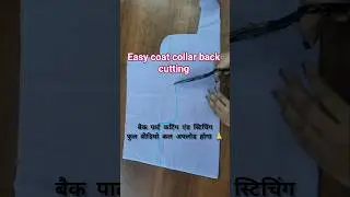 Easy coat collar back part cutting 🧥 Make coat collar back part in a simple way. #yt #coatcollar ...
