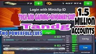 8 BALL POOL|VIP+ICE CUE ACCOUNT GIVEAWAY+100 CASH FREE BY TECH AND GAMING