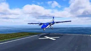 Buttering the Twin Otter at Saba in X-plane 11! (-65 FPM) #swiss001landing