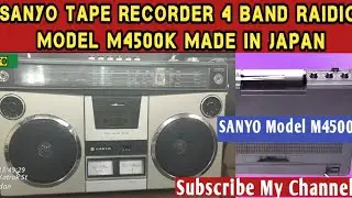 SANYO Tape Recorder M 4500K With 4Band 📻 Raidio Made In Japan 